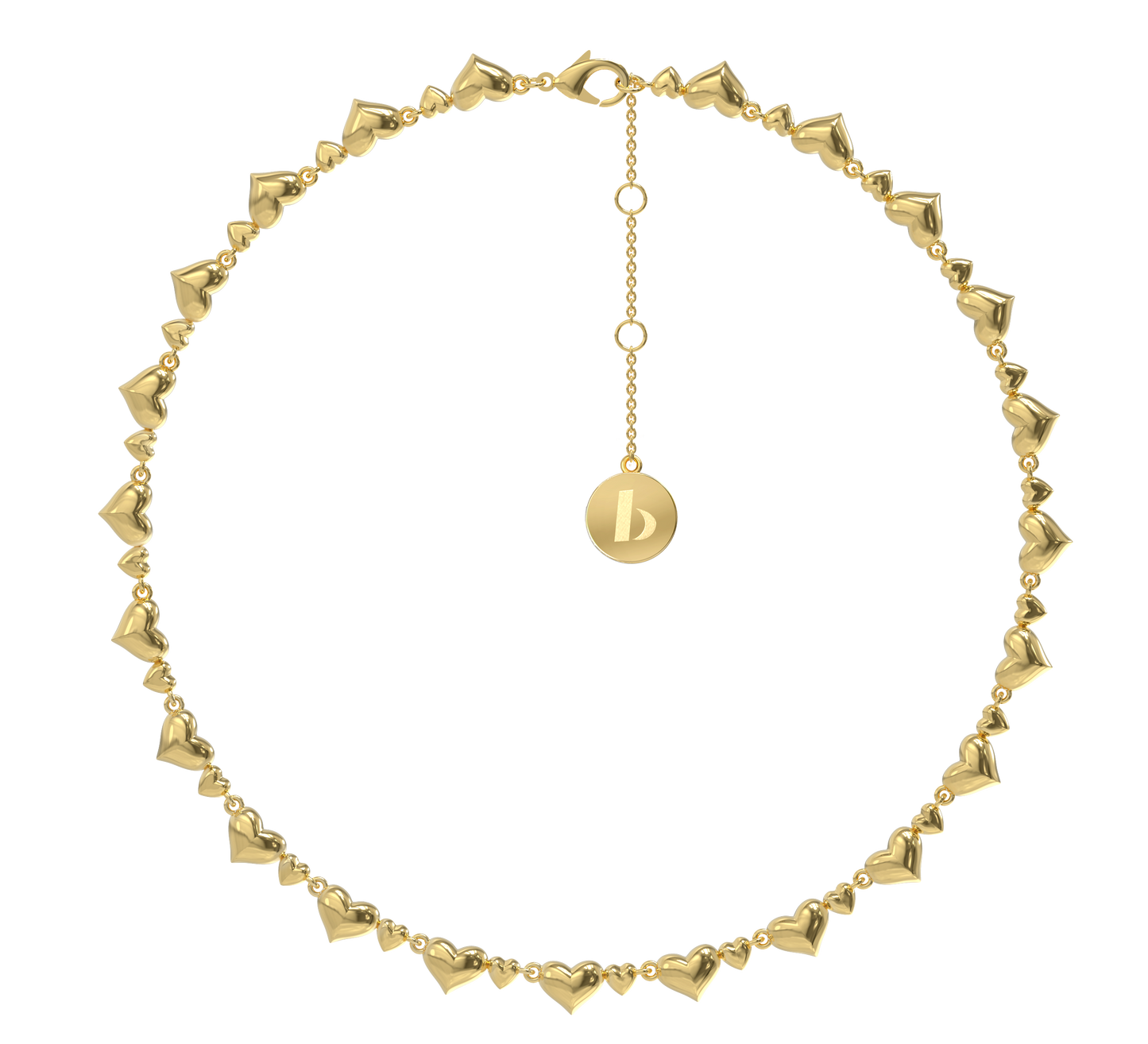 BOONEE_Labyrinth Collection- Metal polished love necklace