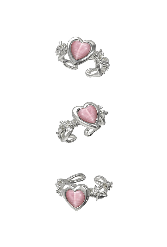 BOONEE _ Peach Heart Thorn Series Ring