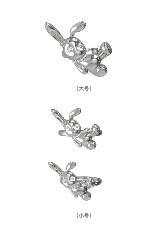 BOONEE_Long Eared Rabbit Collection Large Rabbit Ring