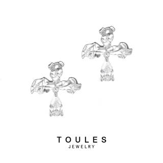 TOULES_ Leaf drop earrings