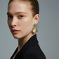 ZIVGREY_Large fan-shaped gold earrings