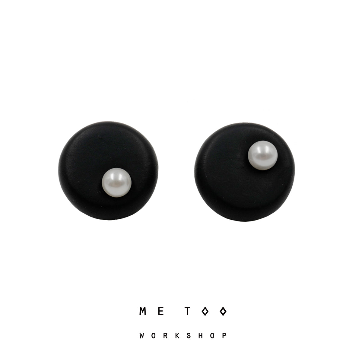 METOO_ Round cake bead stud earrings