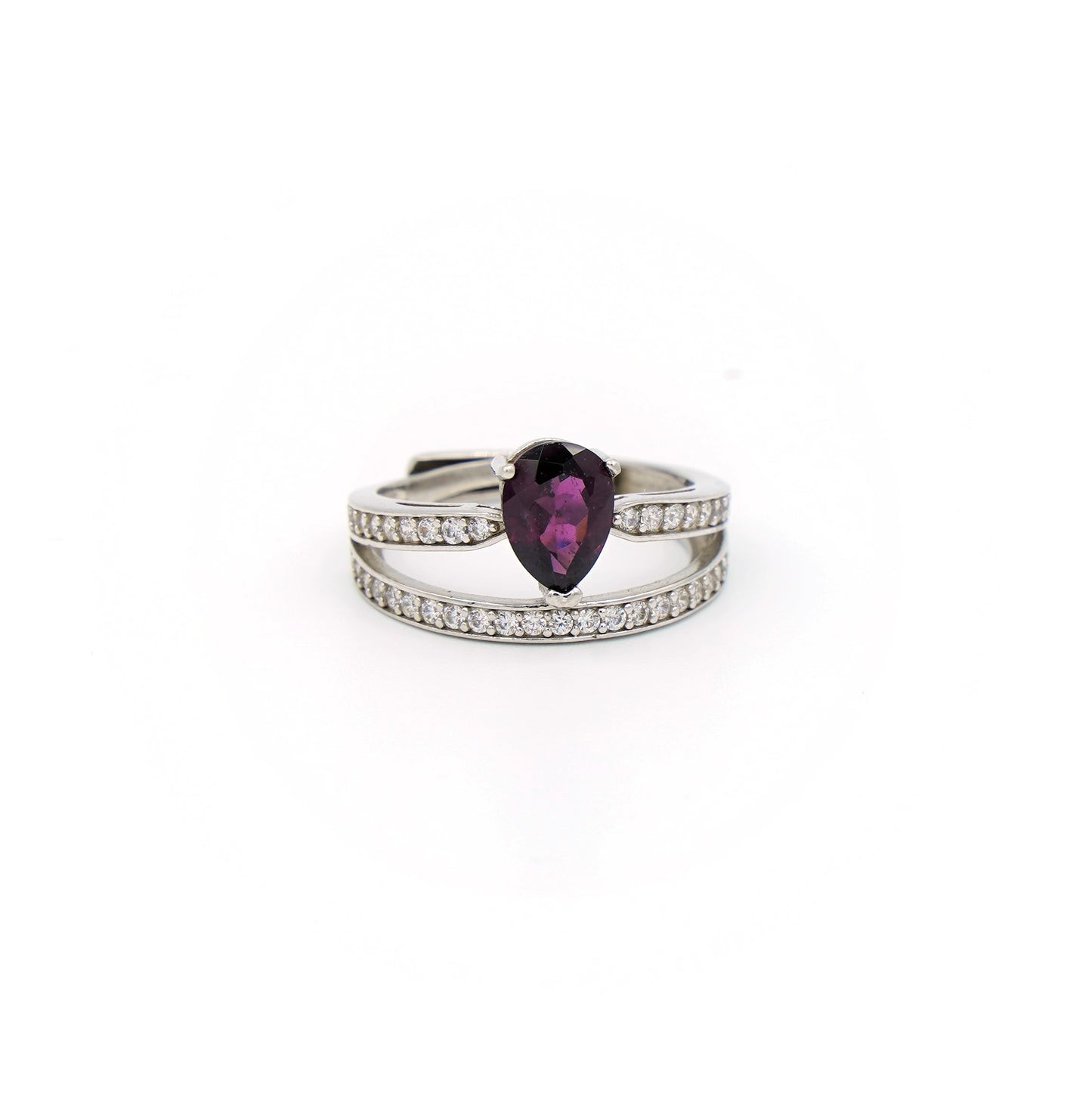 Shiny shiny _ Garnet Pear Cut Little Princess Ring