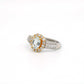 Shiny shiny_ Ocean Oval Cut Aquamarine Zirconia Ring