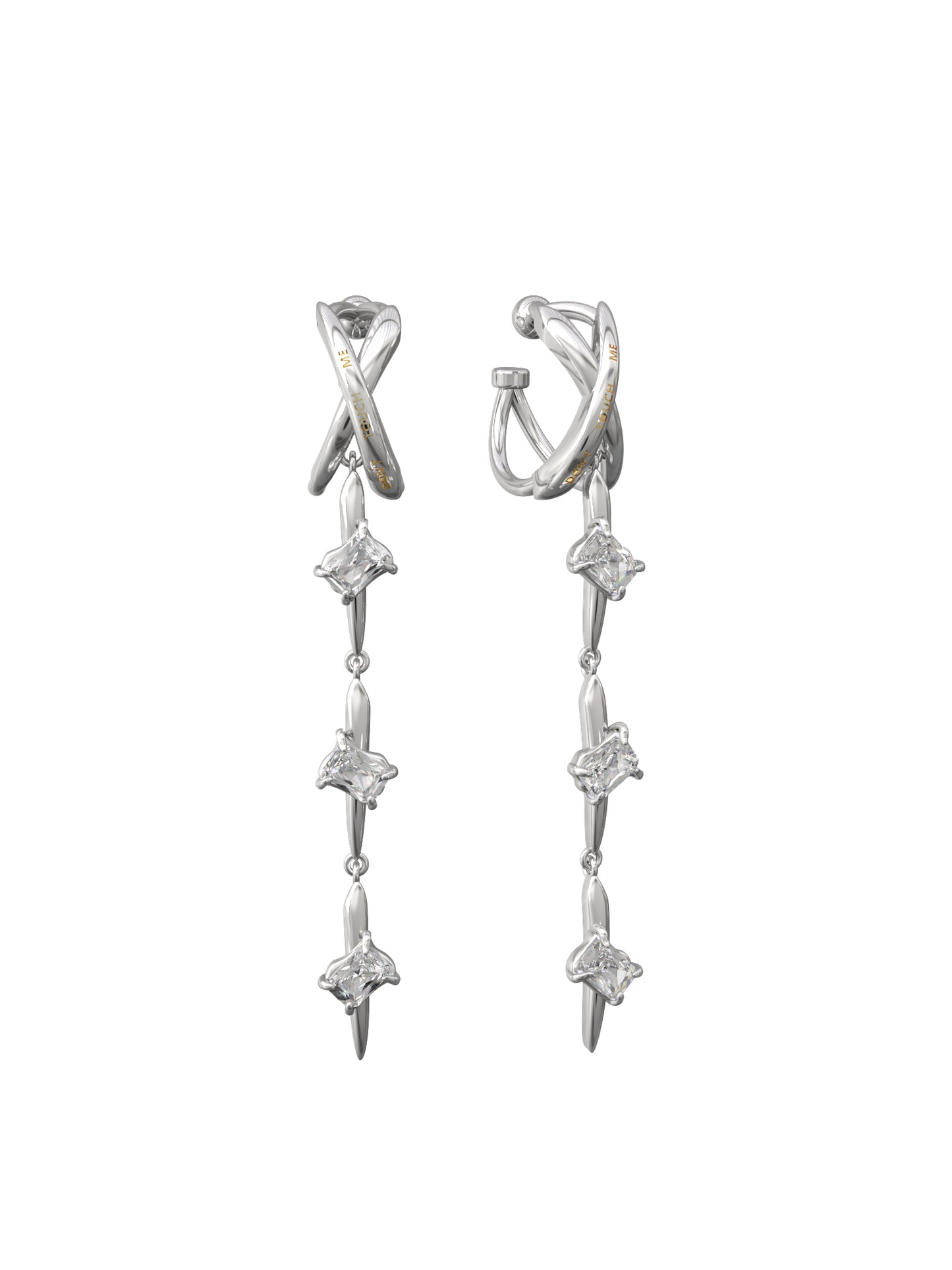 MH _ Boundary Collection Crystals shooting star earrings