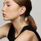 Pearlona_ 3D printed multi-faceted Chinese love  earrings