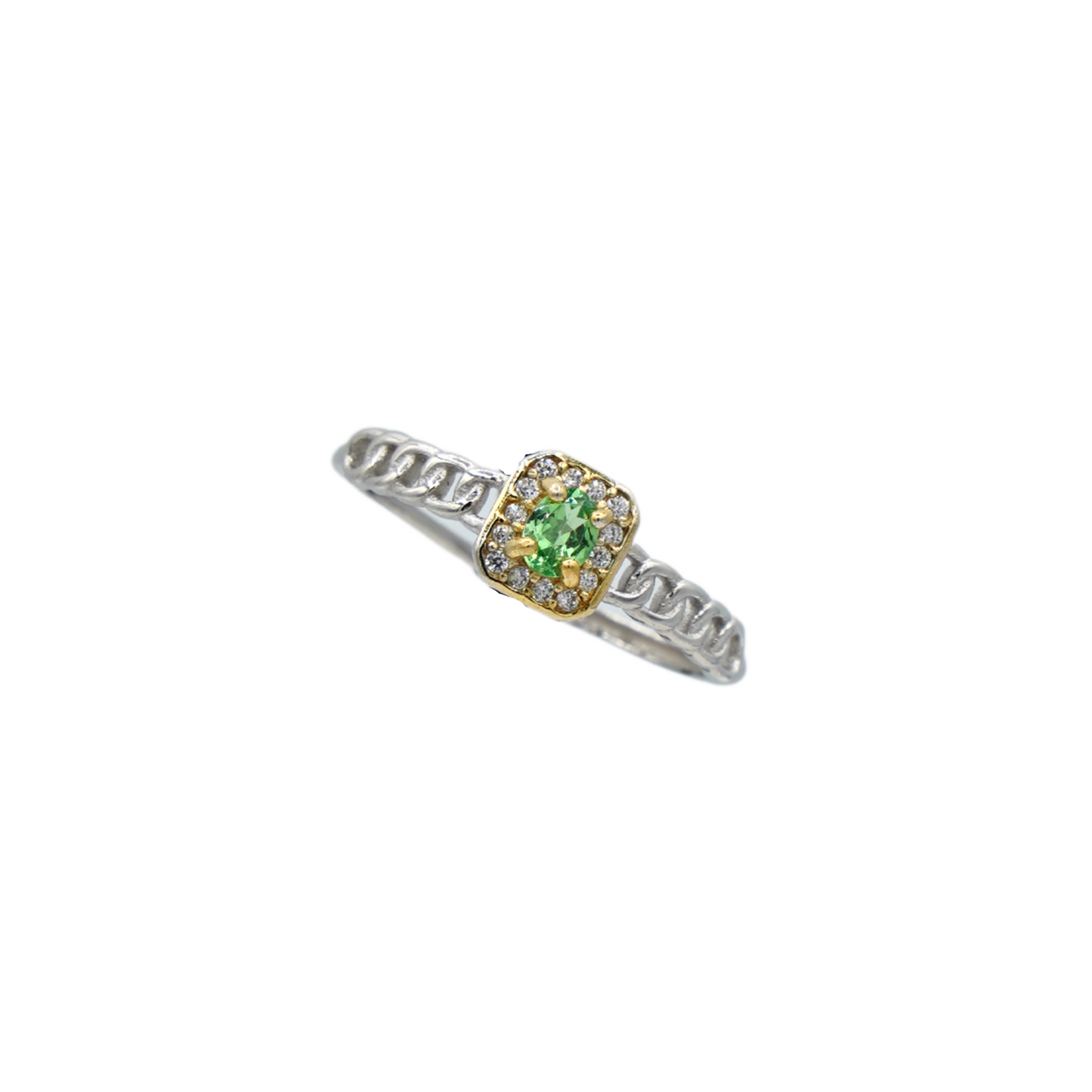 Shiny shiny _ Tsavorite Emerald Cut Ring