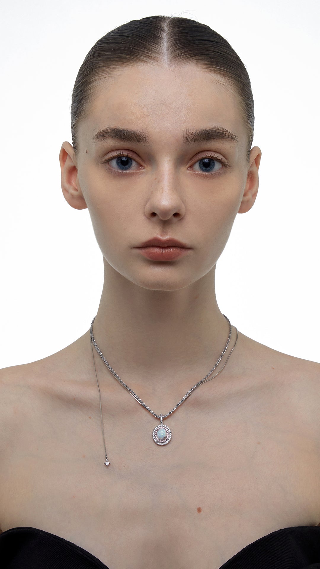 MH_STAY IN LOVE Collection -Oval Opal Necklace