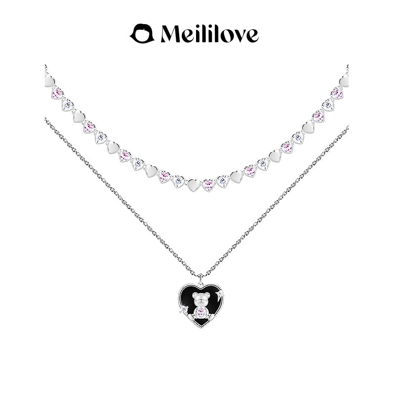 Meililove - Guardian Sweetheart loveheart necklace