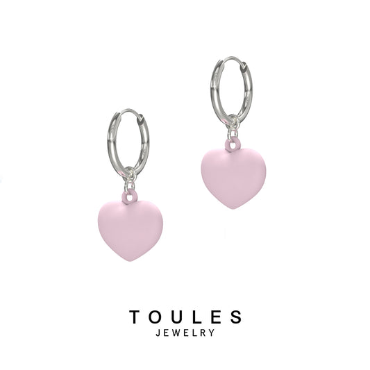 TOULES _ Silicone small love heart earrings