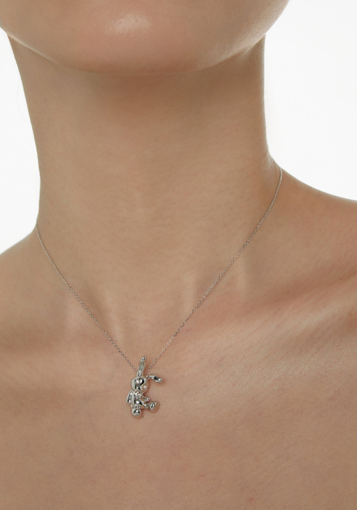 BOONEE_Rabbit Fairy Tale Series- Silver Chain Rabbit Necklace