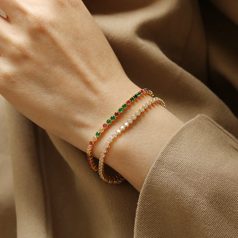 Classic line - coloured zircon bracelets