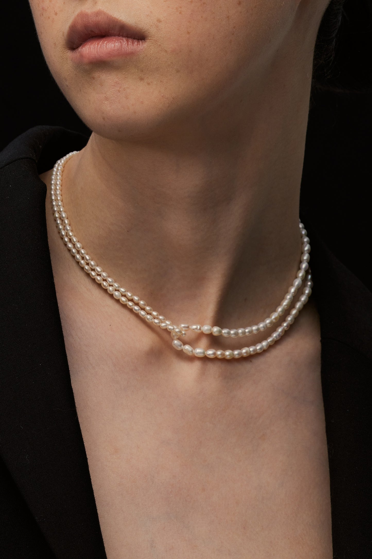 METOO_ Double pearl necklace