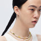 METOO_ pillar stone and pearl necklace