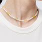 METOO_ pillar stone and pearl necklace