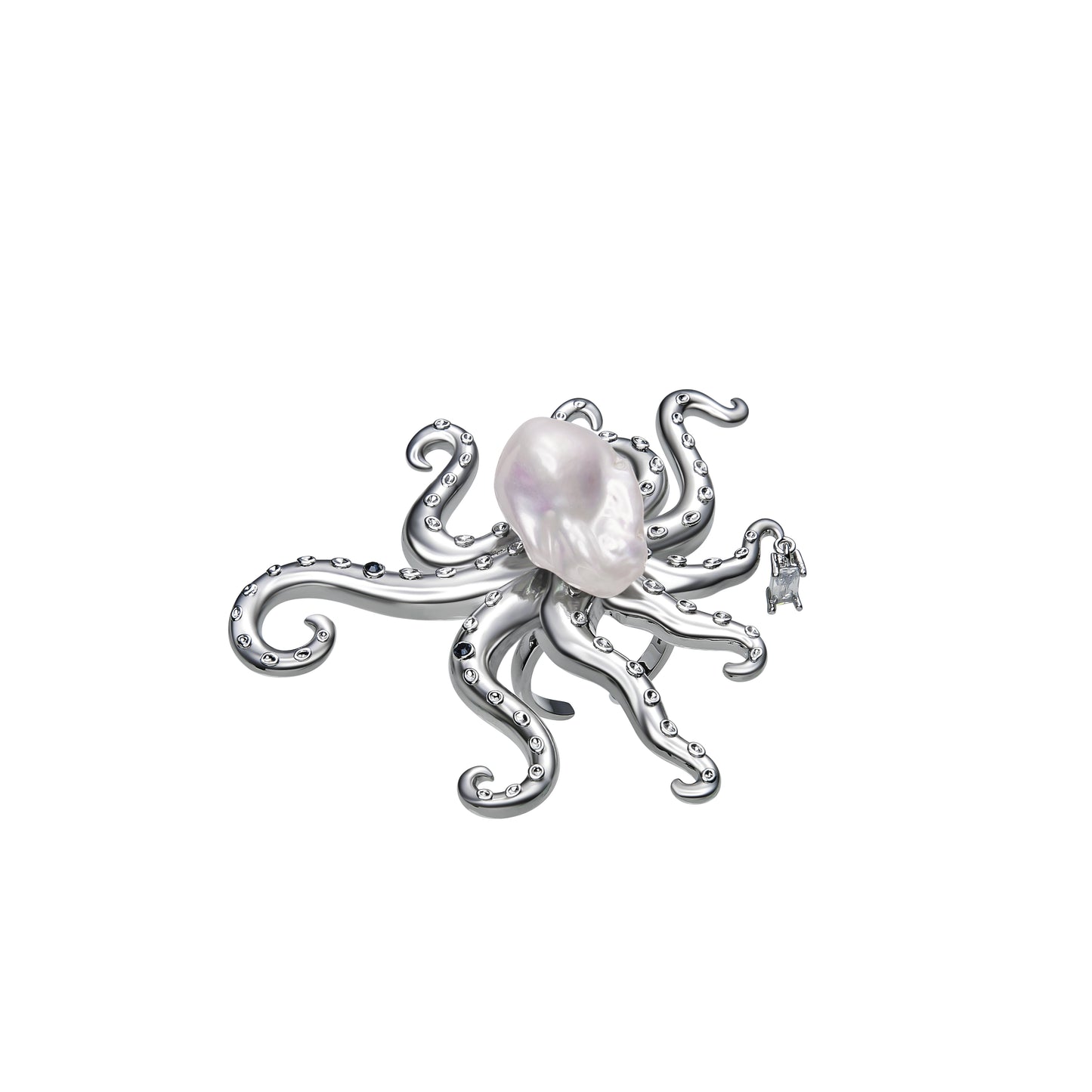 Pearlona_ "Oceandelic" large baroque pearl ring