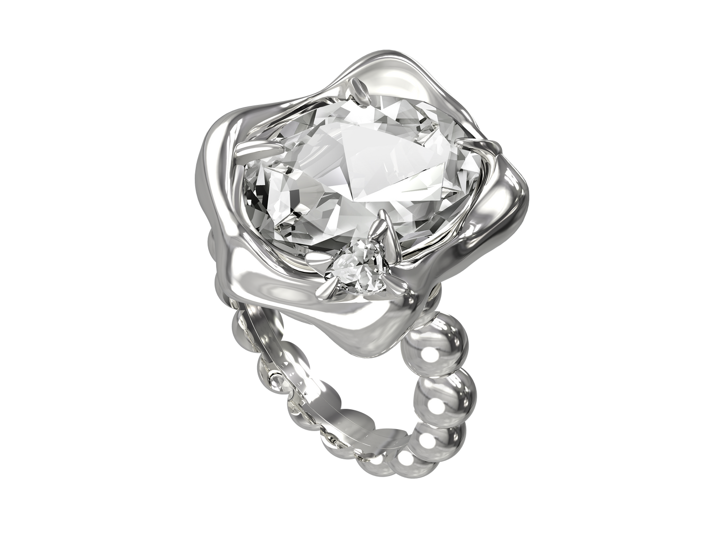 BOONEE _ Illusion Series Oval Zirconia Ring